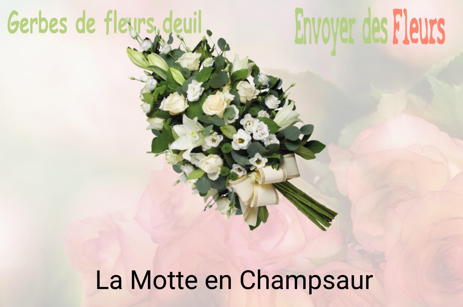 Gerbe de fleurs de deuil livrée à La Motte-en-Champsaur